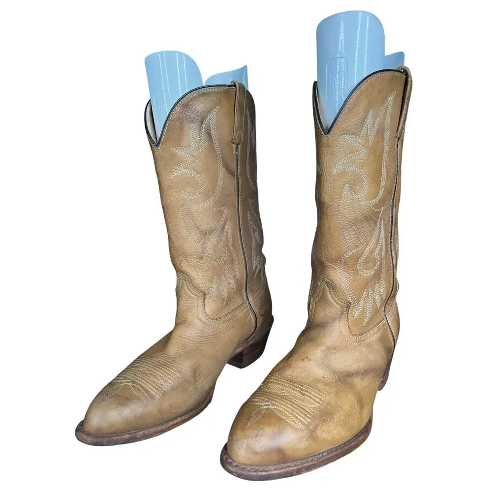 Vintage Durango Men’s Brown Leather Wide Western Cowboy Boots Size US 9 EE